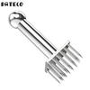 Stainless Steel Meat Needles Pounders with Wooden Handle Profession Meat Tenderizer Needle For Beef Tender Steak Kitchen Tools