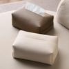 Artificial Leather Tissue Box Desktop Decoration Napkin Holder Tissue Storage Box Living Room