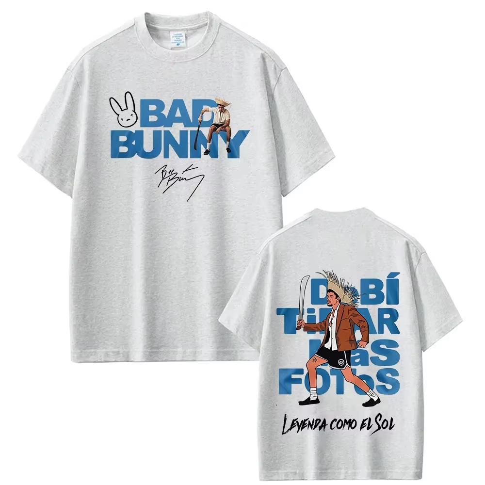 Rapper Bad Bunny Tour 2026 Debi Tirar Mas Fotos DTMF Merch TShirts Unisexs Fashion Hip Hop Pop Music Short Sleeve Streetwear