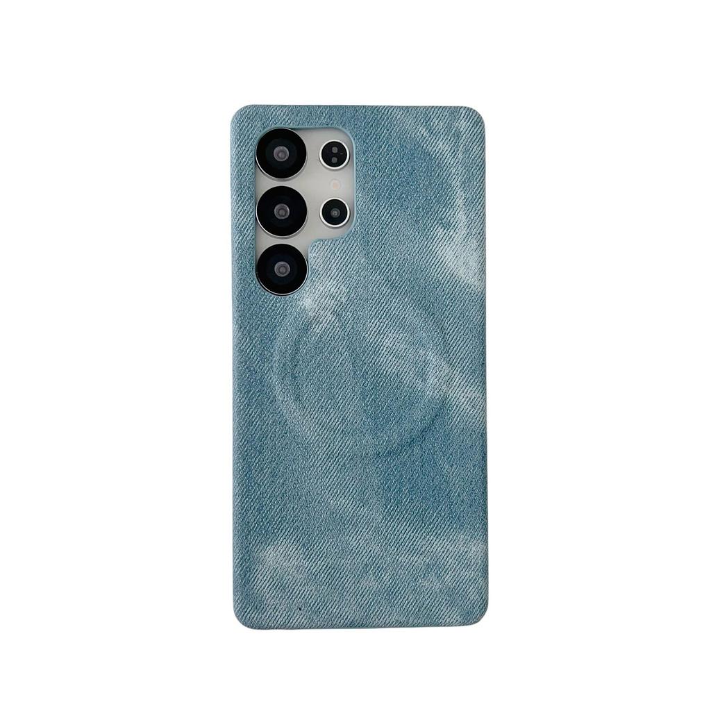 Джинсовый чехол для телефона, подходящий для Samsung S25 Ultrao, Магнитный защитный чехол, Чехол для Samsung S24 23, Трендовый