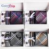 Ties for Men Set with Pocket Square Cufflink and Tie Clip Necktie Handkerchief In Gift Box for Wedding and Business