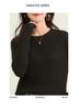 2025 Spring New Round Neck Women's Top with Mulberry Silk, Knitted Twisted Flower Women's Knitted Sweater