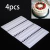 4pcs Cake Decorating Comb Icing Smoother Cake Scraper Pastry Baking Tool