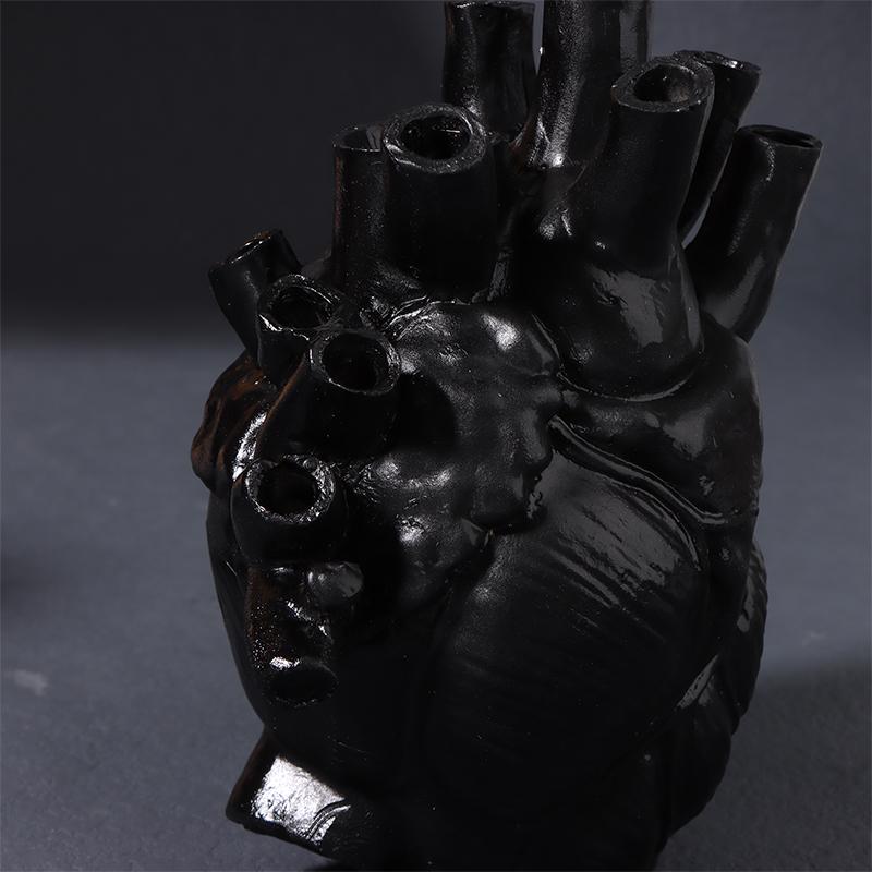 Ваза в виде сердца, сухой горшок, художественная ваза, статуя человека, ваза-контейнер, имитация анатомии, ваза в форме сердца, декоративная подарочная ваза, эстетический декор комнаты
