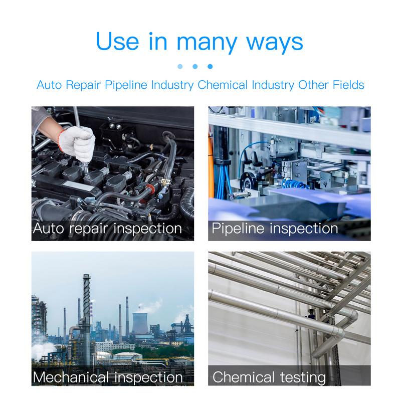 2.4" IPS Screen Endoscope Camera 1080P HD IP68 Waterproof LED Rigid Cable Inspection Camera for Check Car Pipe Sewer