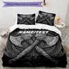 3PC Custom Name Axes Warrior Art Bedding Set Duvet Cover Closure Includes 1 Duvet Cover & 2 Pillowcases for Bedroom