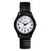 Men's Ultra-Thin Easy Reader Watch Gold Silver Black Strap White Dial Casual Modern
