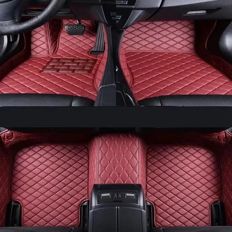 Автомобильные коврики с кожей, подходящие для MITSUBISHI Pajero 4 2007-2017, Аксессуары для ковриков пола салона автомобиля