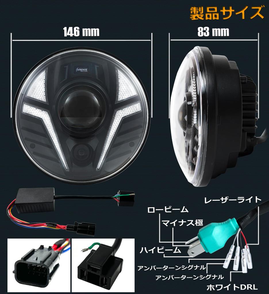 HENGTUAOTO Светодиодная фара 5,75 дюйма, специально для Hunter Cub CT125, Вспомогательный прожектор сверхдальнего света, Белый