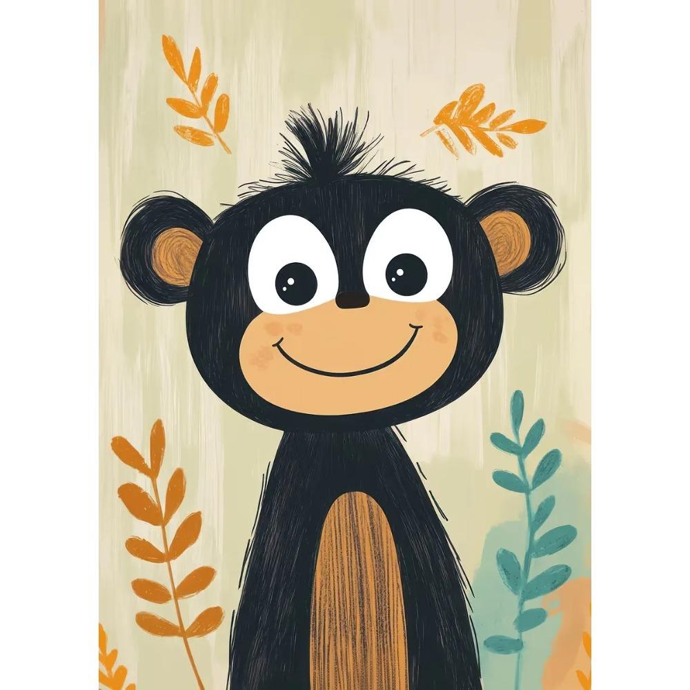 Милые улыбающиеся мультяшные дельфин корова сова единорог постеры выразительные глаза принты холст живопись настенная картина декор для дома детской комнаты