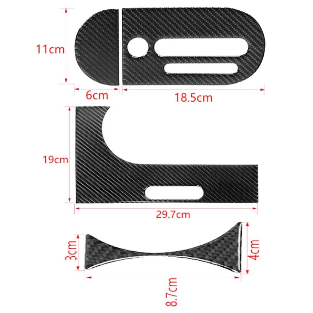 Car Gear Shift Panel Decoration Cover Stickers for Jeep Wrangler JK 2007 2008 2009 2010 Interior Accessories Real Carbon Fiber