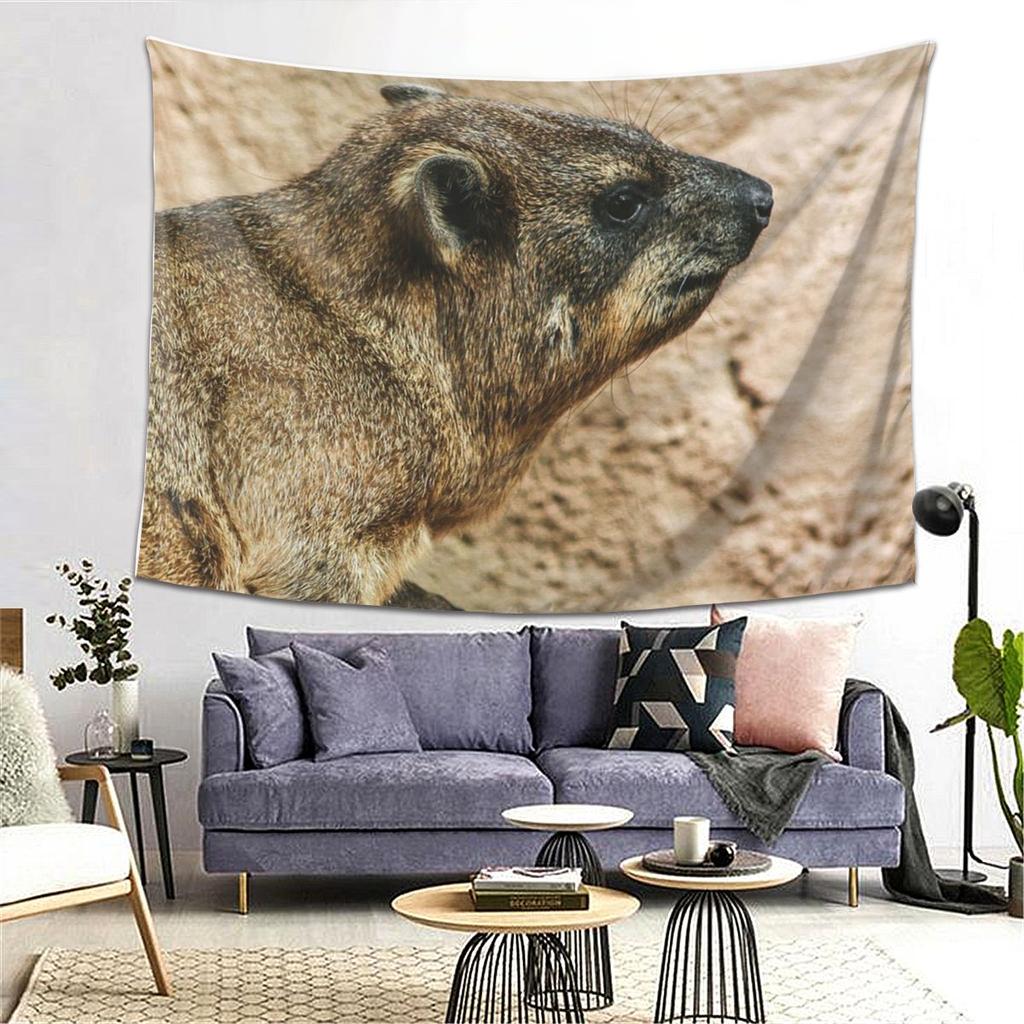 Rock Hyrax Tapestry Wall Hanging Aesthetic Home Decoration Tapestries for Living Room Bedroom