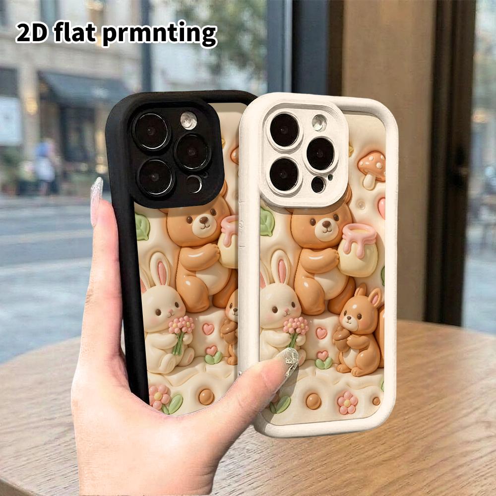 Phone Case: 2D flat design, suitable for iPhone 18 17 16 15 14 13 Pro protective case, forest animal combo, perfect Christmas and Halloween holiday gi