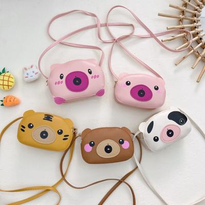 Цельнокроеные рюкзаки Kawaii для маленьких девочек, маленькая милая сумка-мессенджер с мультяшными животными для малышей, уличная портативная сумка для монет