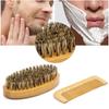 New Boar Bristle Beard Brush & Wood Comb Bamboo Wood Comb Set For Men Grooming Travel Bag Valentines Day
