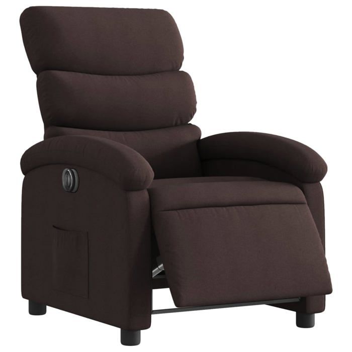 Fauteuil inclinable - Maison Exclusive - Électrique - Inclinaison 135° - Tissu marron foncé