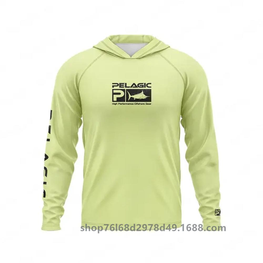 Pelagic fishing suit UPF50 long-sleeved T-shirt hoodie quick-drying breathable sunscreen supports customization