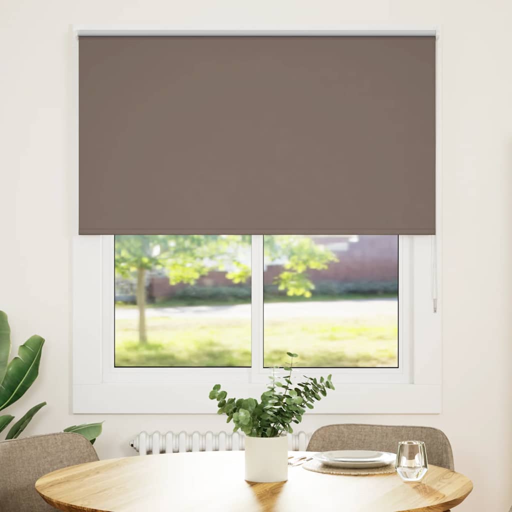 Blackout Roller Blind Coffee Brown 125 x 130 cm Fabric Width 121.6 cm