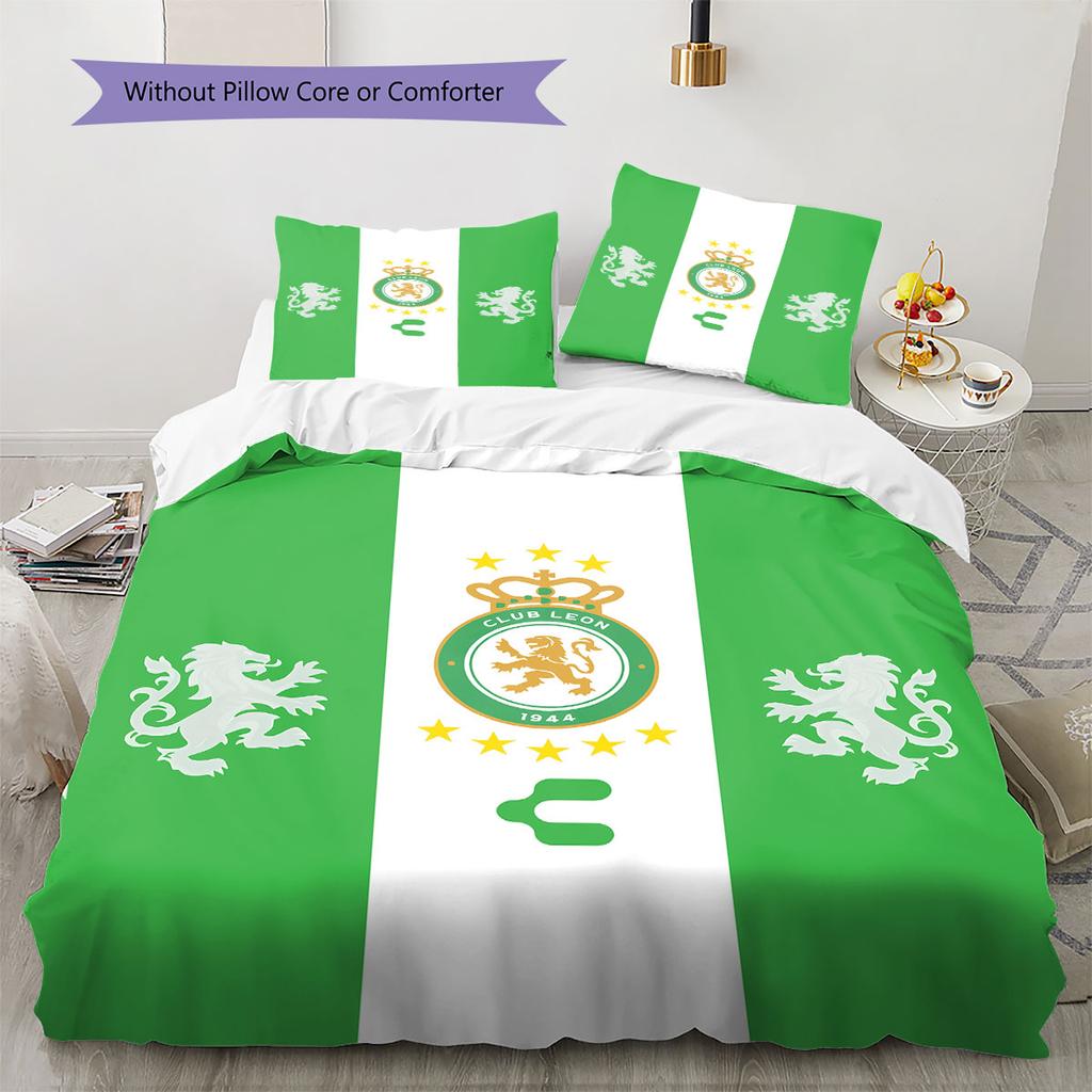 Club Leon Pattern Bedding,Quilt Set Quilt Cover Pillowcase Home Birthday Gift(1 * duvet cover + 2 * pillowcase, without core)