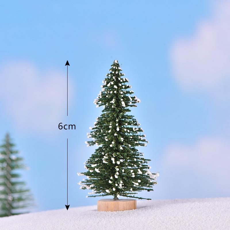 Pine Needle Layer Upon Layer Christmas Tree Micro-landscape Accessories Snow Tree Sand Table Landscape Ornaments, Christmas Gifts