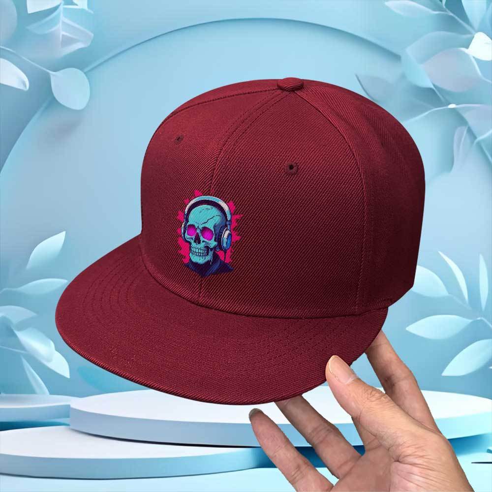 Неоновый Череп Наушники Кепка Snapback Полиэстер Уличный Хип-Хоп Регулируемая Унисекс Бейсболка