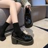 Summer New Small Leather Shoes Retro Thick Heel Platform Loafers Versatile Temperament Fashionable Mary Jane Shoes