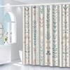 1 шт. Шторка для душа с цветочным рисунком и крючками, Перегородка для ванной комнаты, Аксессуары для ванной комнаты, Декор для дома