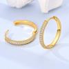 Hoop Earrings Original 925 Silver Sparkling Wrapped Woven Earrings for Woman High Quality Fashion Jewelry Accessories