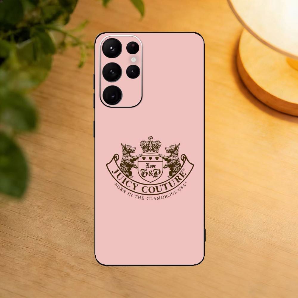 Чехол для телефона J-Juicy C-Couture для Samsung S25, S24, S21, S22, S23, S30, Ultra, S20, Plus, Fe, Lite, Черный корпус