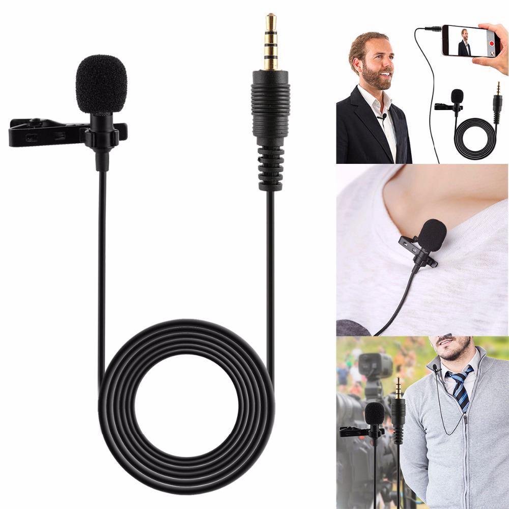 Portable Professional Grade Lavalier Microphone 3.5mm Jack Hands-free Omnidirectional Mic Easy