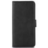 For iPhone 16 Pro Case Cowhide Texture Leather Wallet Phone Leather Cover - Black