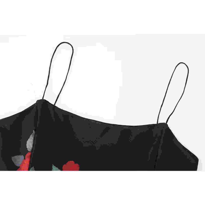 Kaslead Новая женская одежда Западный стиль Цветочный принт Ламинированный топ Юбка 4661073 4661436