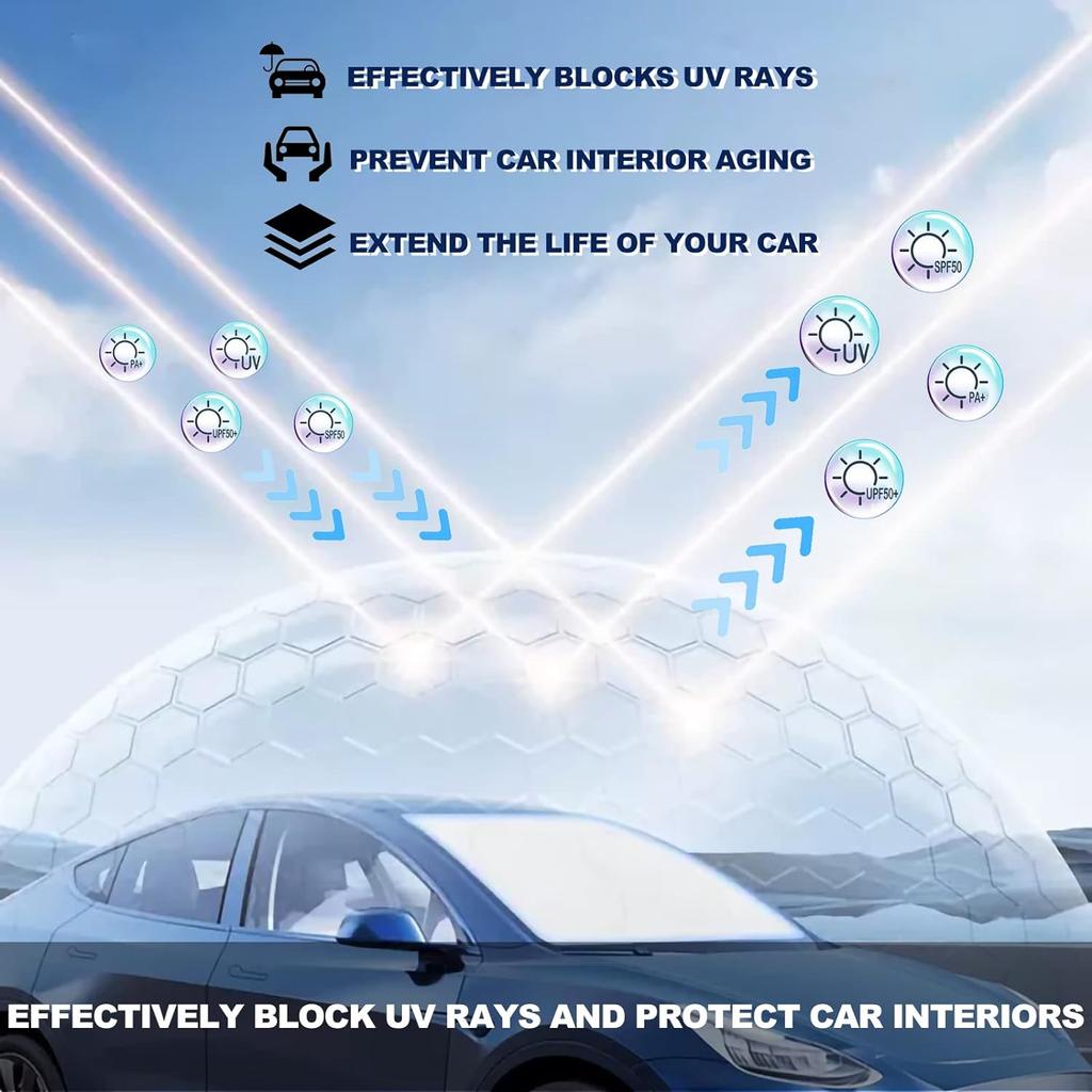 Front Windshield Sun Shade Car Window Sunshade Custom Fit Compatible with Toyota RAV4 SUV Crossover LE XLE Premium XLE Adventure Hybrid Prime 2024