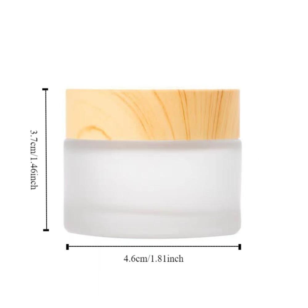 Screw Cap Frosted Glass Cream Jar Round Scrub Sub-bottling Portable Cream Bottle  for Makeup Vials
