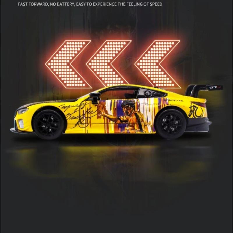 Модель автомобиля BMW M8 GTE Aape&EVA из сплава, масштаб 1/32