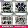 Декор для дома Наволочка с рисунком Happy Camper & Let'S Go Camping Adventure, подходит для дивана, спальни, автомобиля