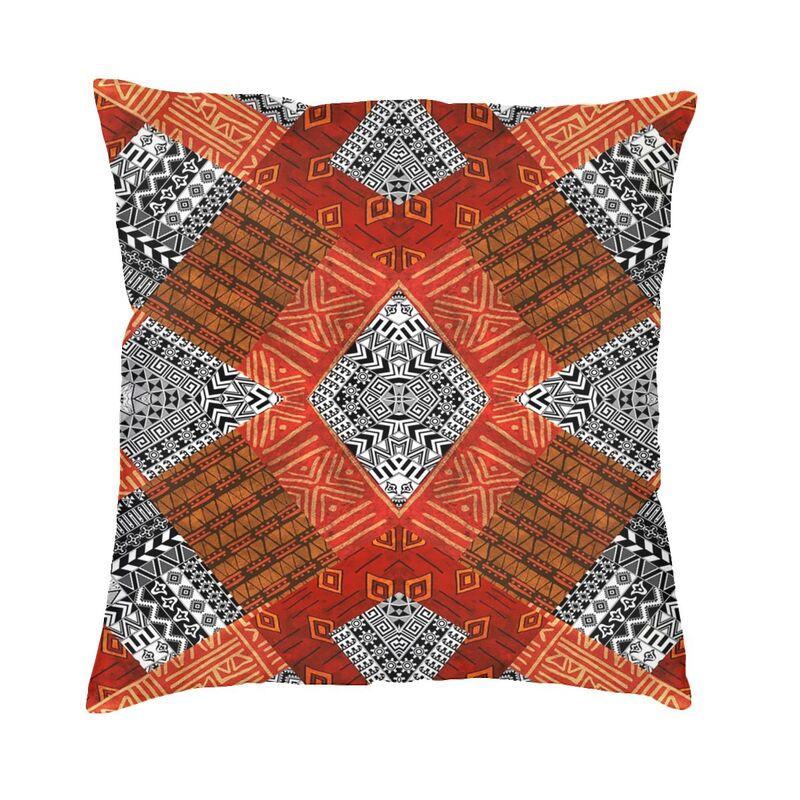Geometric Ankara Pattern Cushion Cover African Tribal Art Velvet Luxury Pillows Case Decor Home xcm Decorative Pillowcases