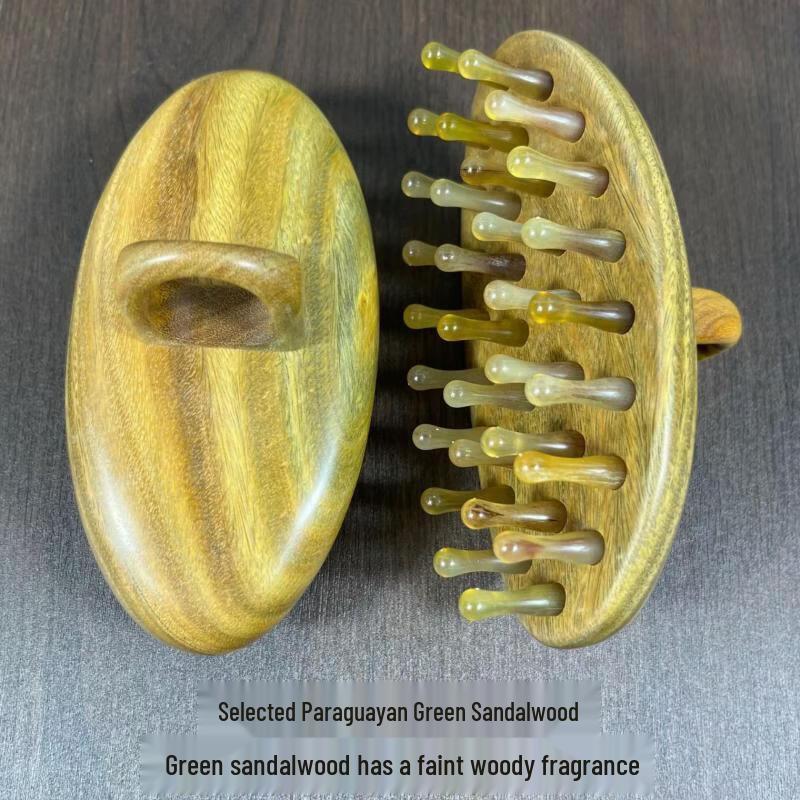 Sandalwood Horn Head Massage Comb