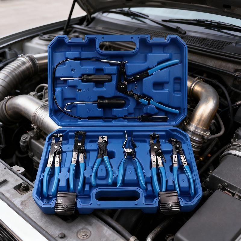 Car Water Pipe Clamp Pliers, Straight Throat Tube Bundle Pliers, Bendable Clip Pliers, Clamp Clamp Pliers