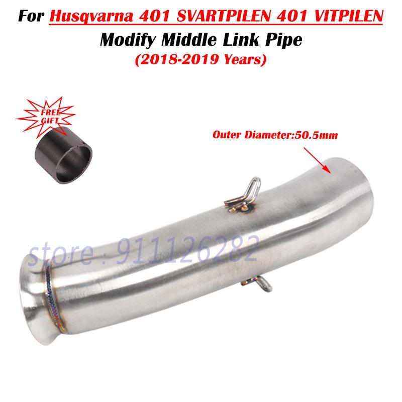 Для Husqvarna 401 SVARTPILEN 401 VITPILEN 125 250 2018 19 20 2021 Мотоцикл Выхлопная система Escape Модификация Глушителя Средняя соединительная труба