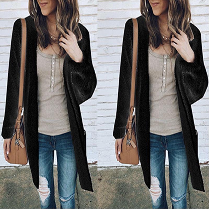 Женский свитер премиум-качества с длинным рукавом, свободного кроя, вязаный кардиган, пальто, куртка, верхняя одежда, повседневный для создания непринужденного стиля