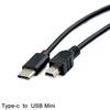 Кабель USB Type-C на Mini USB Адаптер-конвертер USB-C папа на Mini-B папа