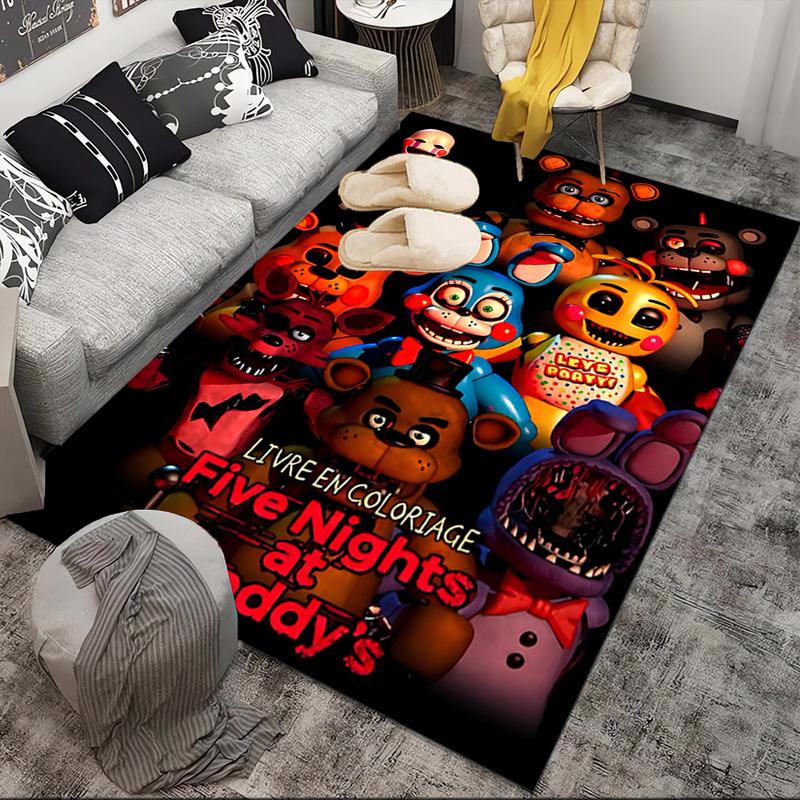 Ковер с изображением цирка ужасов Fnaf, подходит для помещений и улицы, ковры для кухонь, домов, офисов, гостиных, декор для дома, рождественский подарок