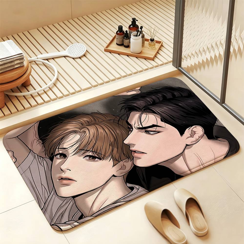 Manhwa Jinx J-Joo Jaekyung Kim Dan Soft Comfortable Short Plush Rug Carpet mat Anti‑Slip Floor Mat Machine Washable Home Decor