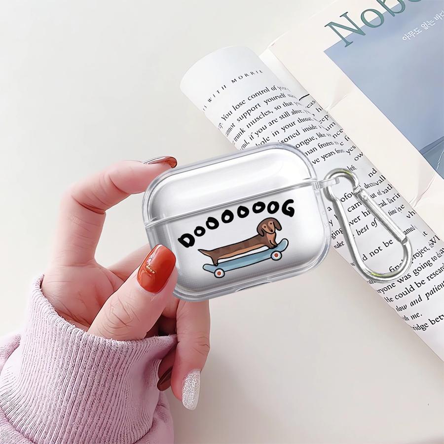 Милый Утенок Собака Прозрачные Чехлы для Наушников Чехол Для Airpods 4 Pro2 Pro3 Pro 1 2 3