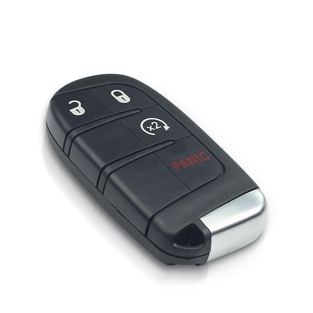 KEYYOU 2/3/4/5BTN Car Smart Key Case Shell For Jeep Grand Cherokee Dodge Ram 1500 Journey Charger Dart Challenger Durango AMZ1