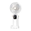 Compact Rechargeable Fan with Adjustable Stand Portable Handheld Cooling Device for Travel