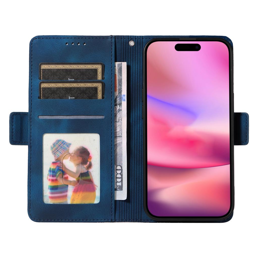 For iPhone 16 Case Rhombus Starry Wallet Stand Leather Phone Cover