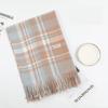 Autumn And Winter Simple Women'S Plaid Scarf Shawl European And American Thick Warm Long Imitation Cashmere Scarf