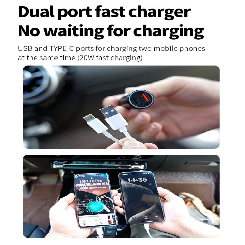 2-в-1 мини-автомобильный трекер и автомобильное зарядное устройство двойного назначения, отслеживание в реальном времени, защита от кражи, защита от потери GPS-локатор